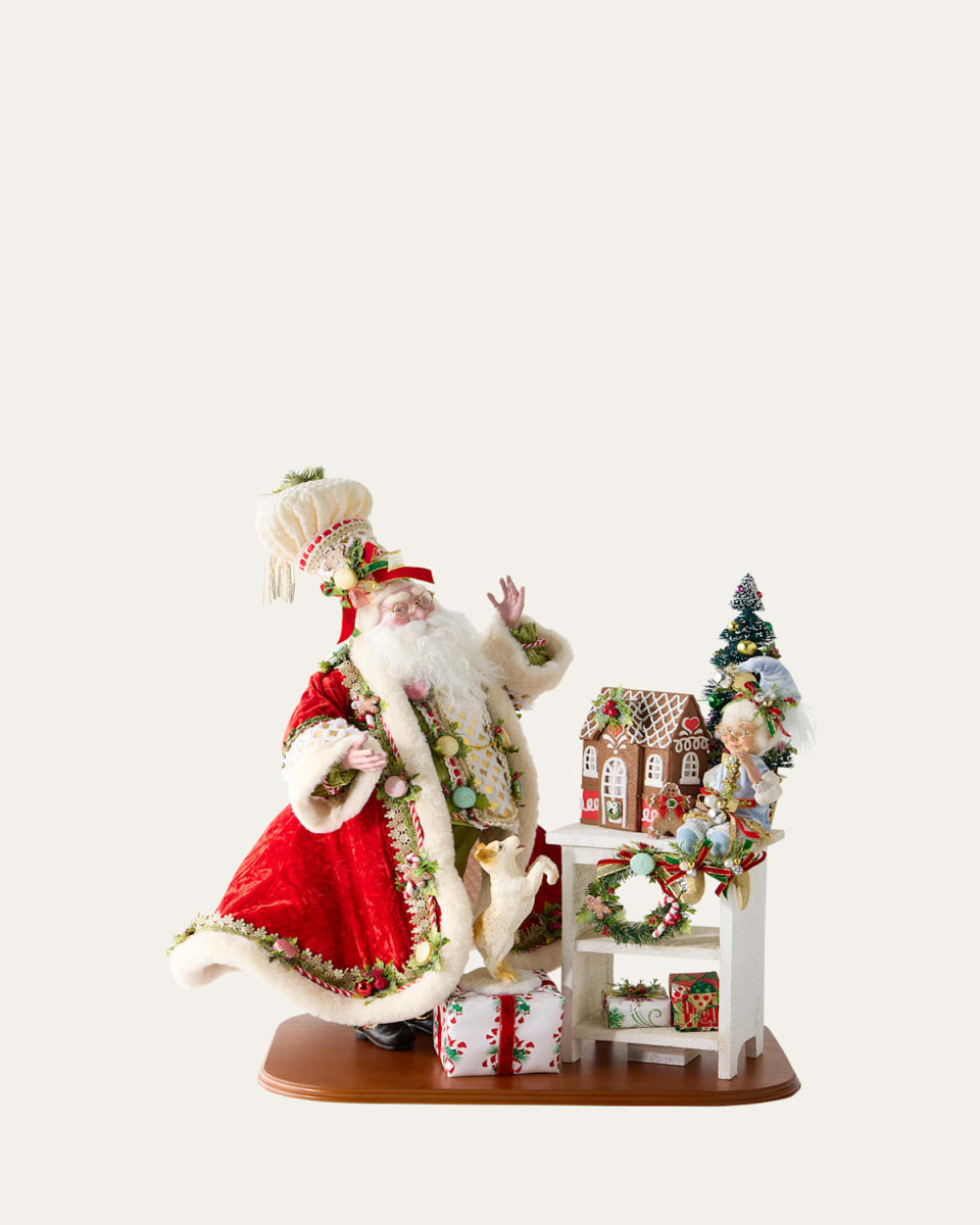 Gingerbread Baker Santa Christmas Decoration